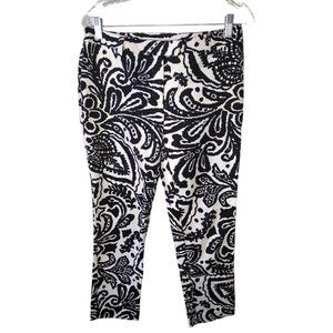 Chicos Womens Pants 0 Black and Ivory Heavyweight